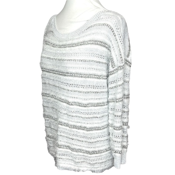 WHBM Fluffy Boat Neck Sweater - Picture 2 of 5